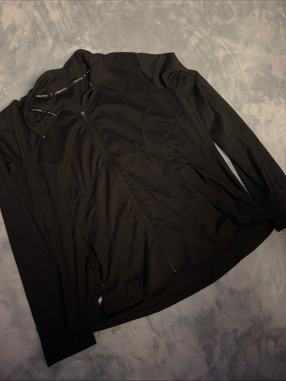 Fabletics Athletic Full-Zip Jacket - Black XXL